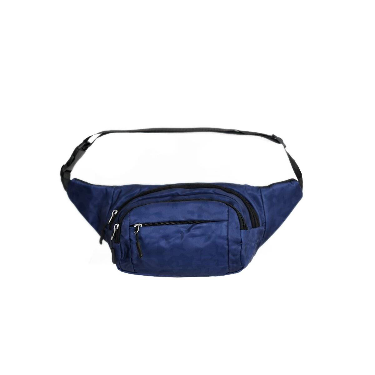 Borsa a tracolla/marsupio in poliestere con 3 scomparti, cerniera sicura, design 10-0