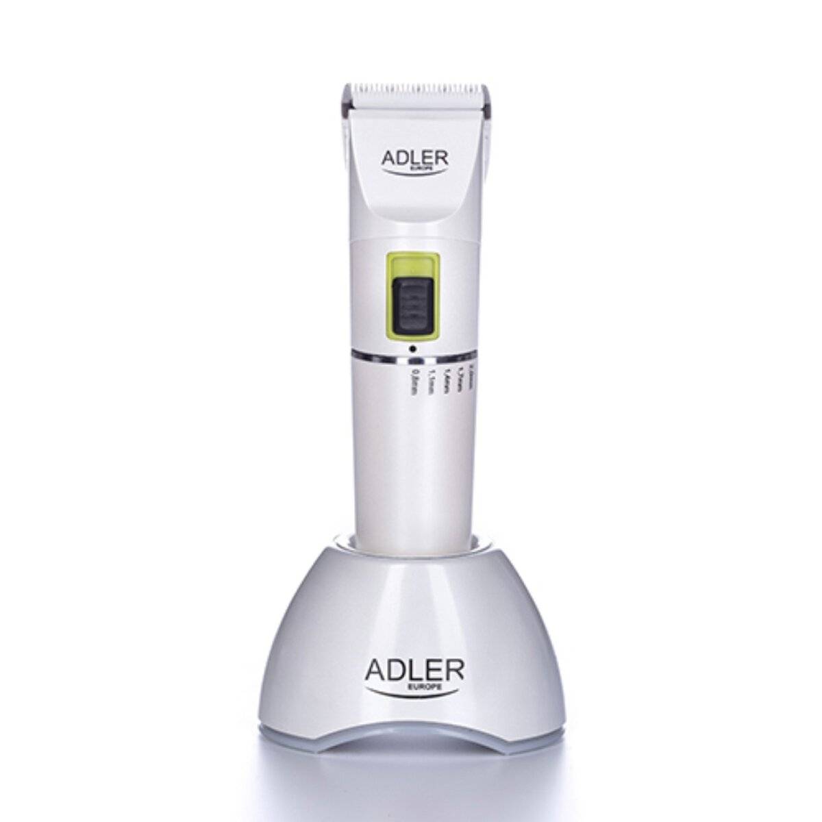 Tagliacapelli Adler AD 2827 con batteria da 2200 mAh e 4 pettini distanziatori - Bianco-0