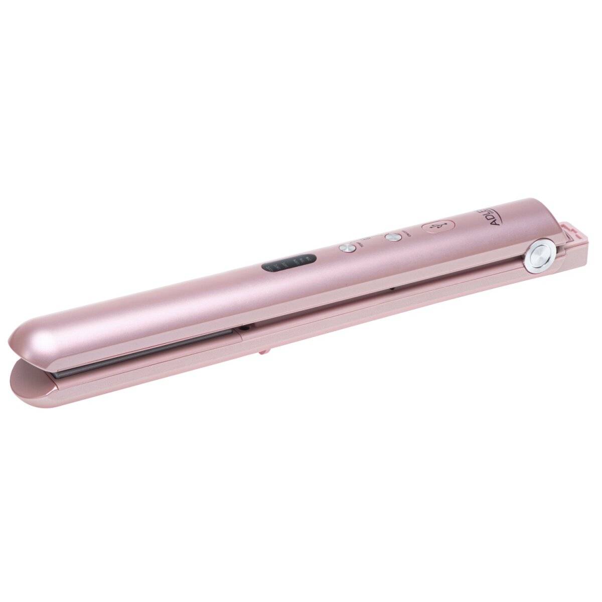 Piastra per capelli senza fili Adler AD 2327 con 3 impostazioni di temperatura e display a LED - Rosa-1
