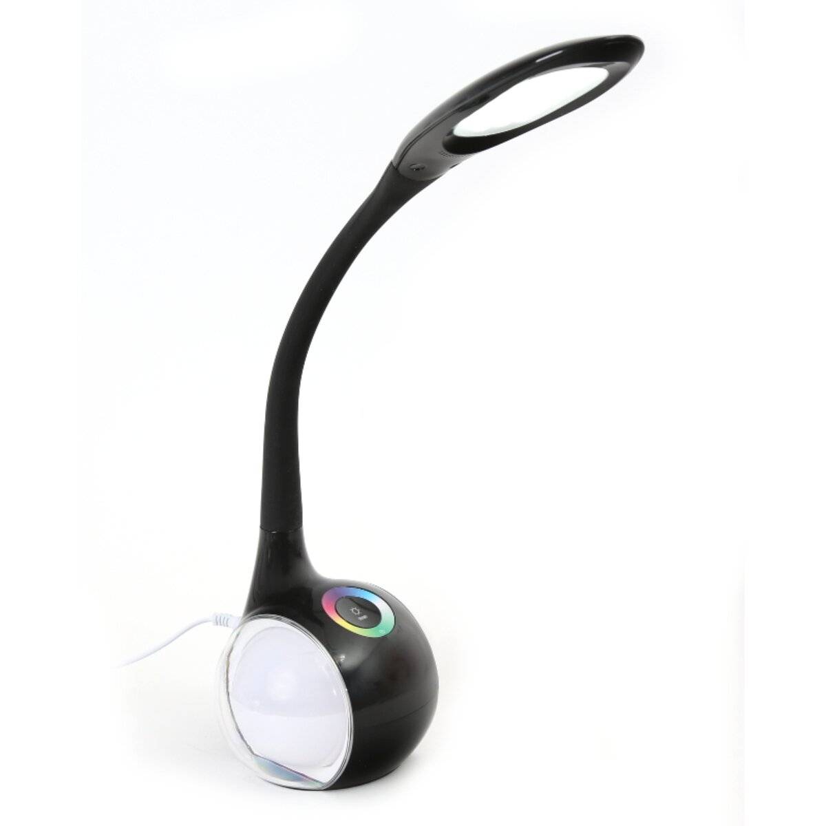 Lampada da scrivania a LED Platinum PDL20 da 6W con luce notturna, colore nero.-0