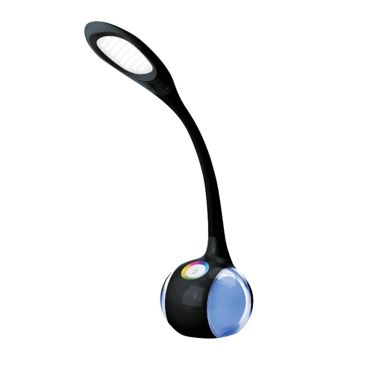 Lampada da scrivania a LED Platinum PDL20 da 6W con luce notturna, colore nero.-1