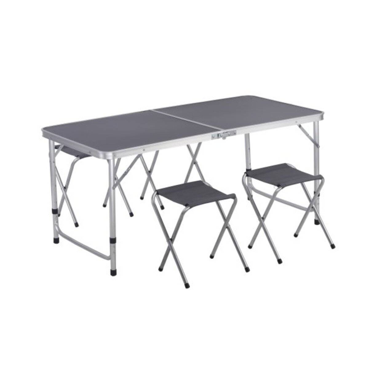 Greemotion Faro Camping Set - Tavolo pieghevole con sgabelli, regolabile in altezza e pieghevole-0