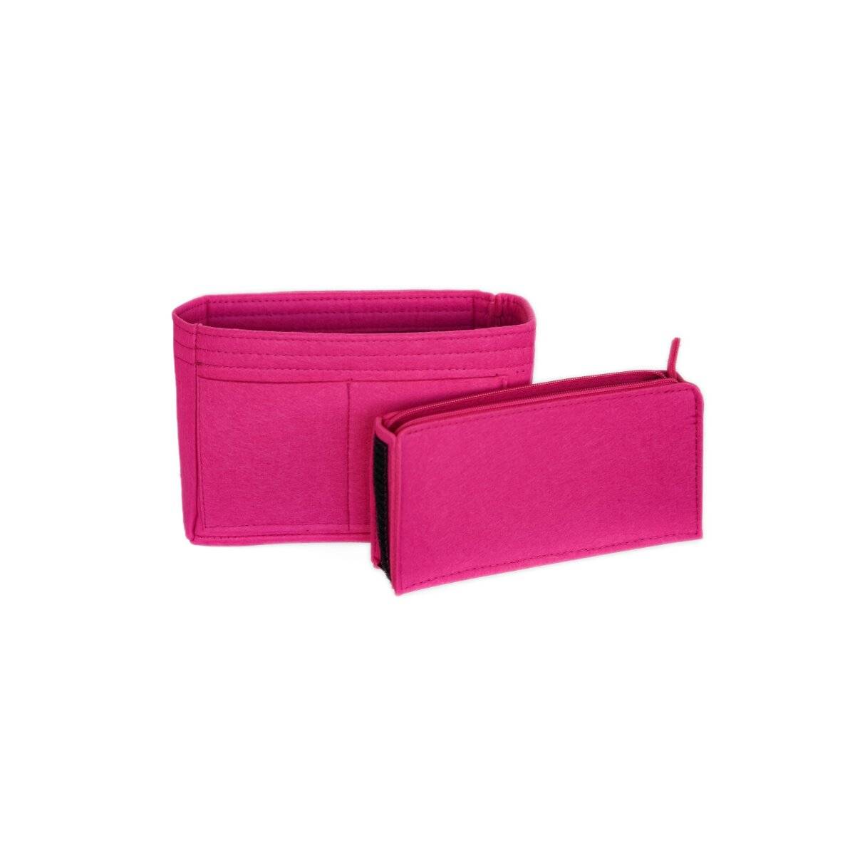 Inserto organizer in feltro per borse con scomparti, fucsia, taglia XS-1