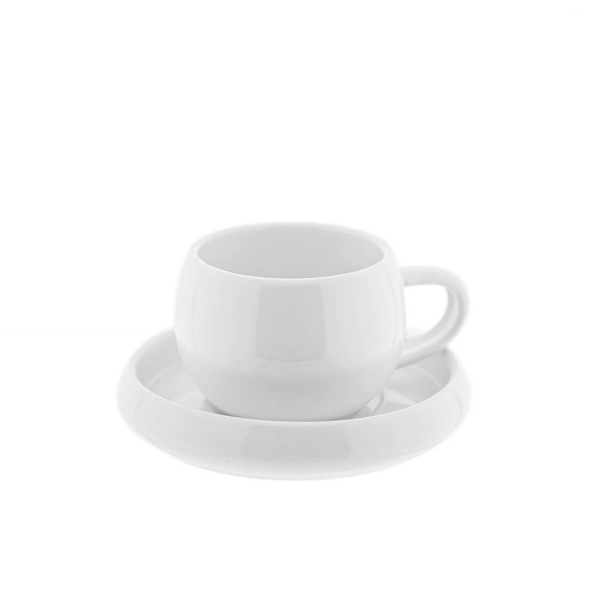 Set di 12 tazzine e piattini da caffè moka Lissa Bonna, colore bianco.-0