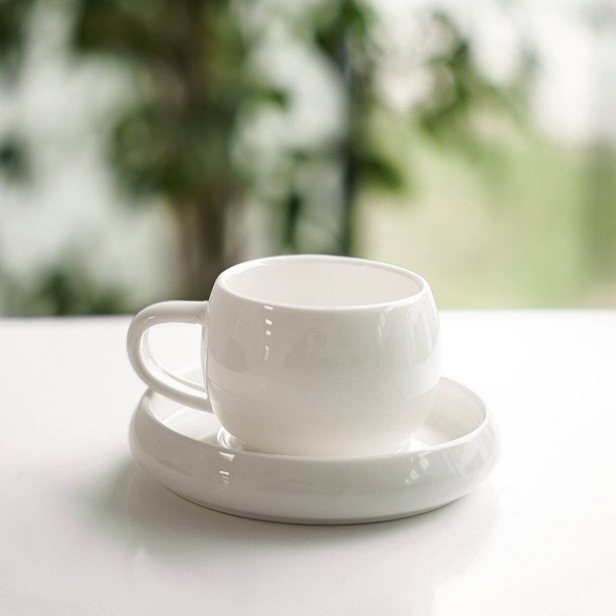Set di 12 tazzine e piattini da caffè moka Lissa Bonna, colore bianco.-2