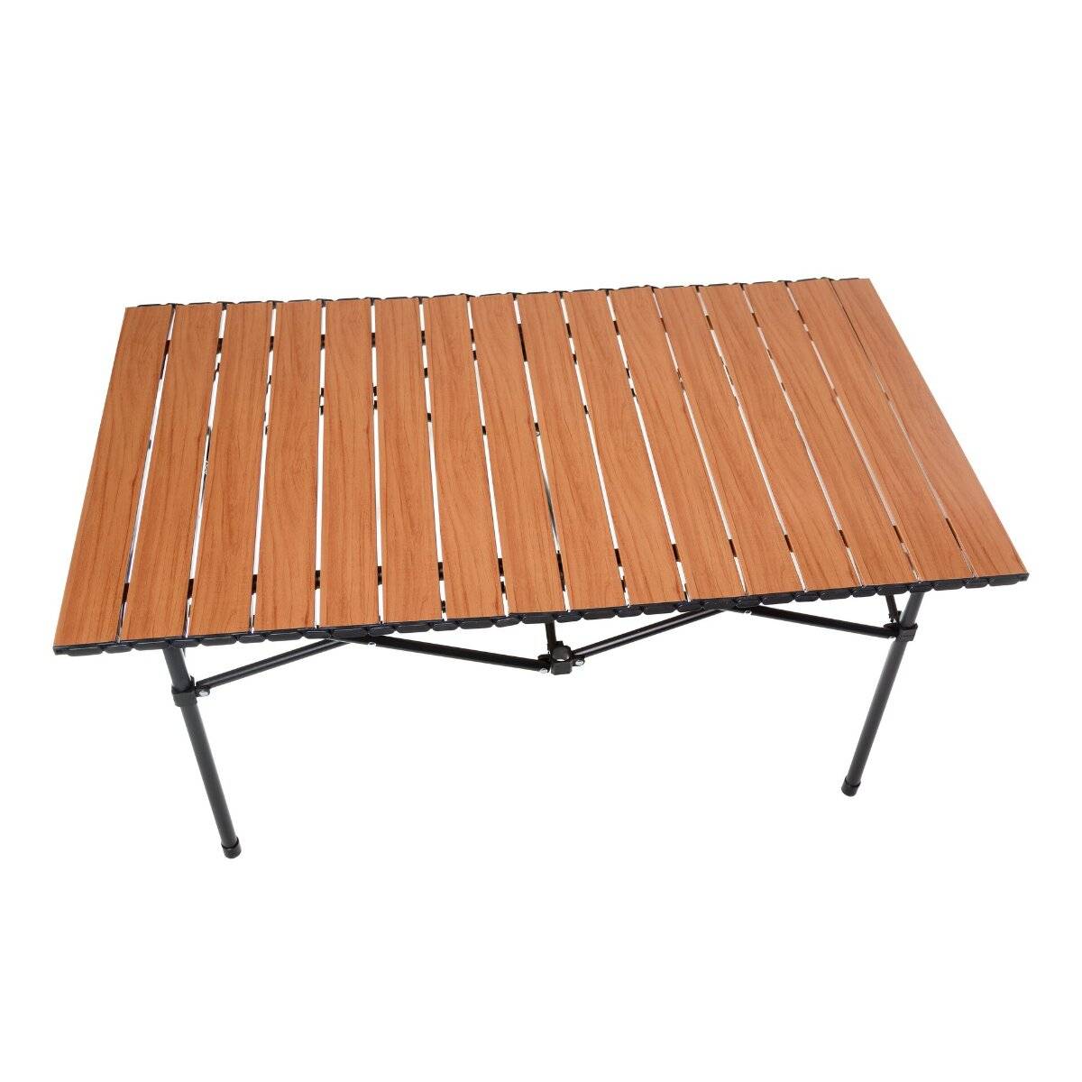 Tavolo da campeggio pieghevole Platinet con piano arrotolabile, 93 cm, tavolo da esterno leggero-0