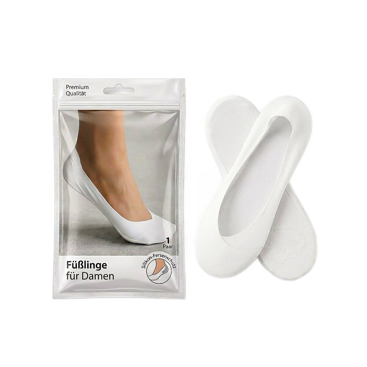 1 paio di calzini da donna, taglia unica, con protezione in silicone sul tallone - traspiranti e antiscivolo-0