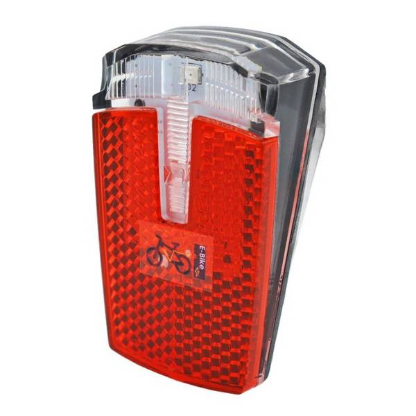 Fanale posteriore a dinamo per bicicletta elettrica con catarifrangente e omologazione StVZO, 8 candele