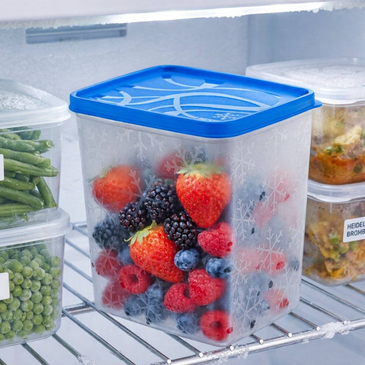 Contenitore per alimenti Alaska con funzione di congelamento rapido - contenitore per congelatore, 1850 ml, blu-2