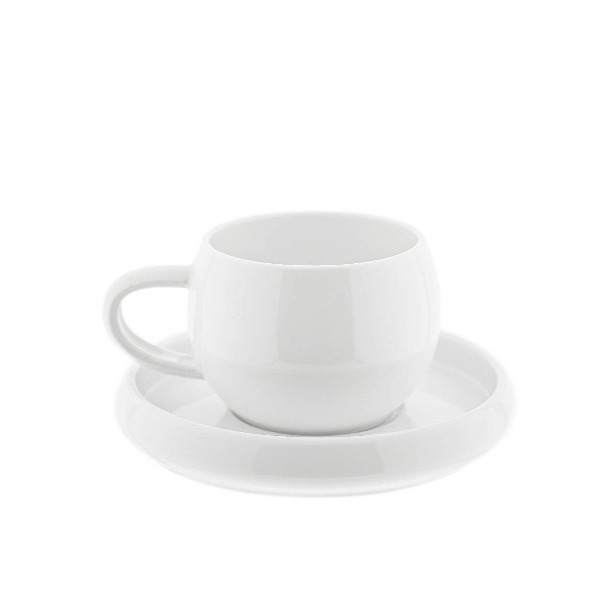 Set di 12 tazze e piattini da caffè Lissa Bonna, colore bianco, 215 ml.-0
