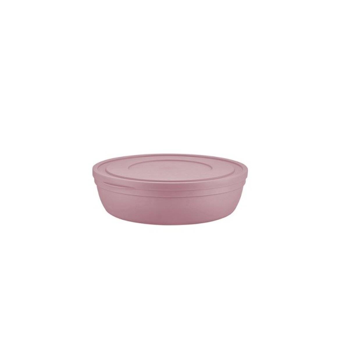 Contenitore piatto con coperchio da 0,5 l - salvaspazio e versatile, rosa-0