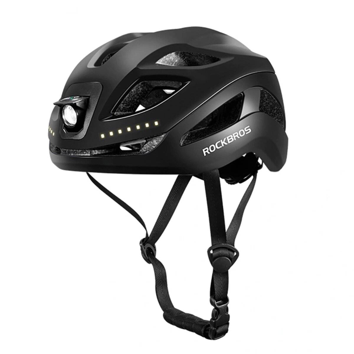 Casco da ciclismo Rockbros ZK-077 con illuminazione multidirezionale integrata, taglia 57–61 cm, nero-0