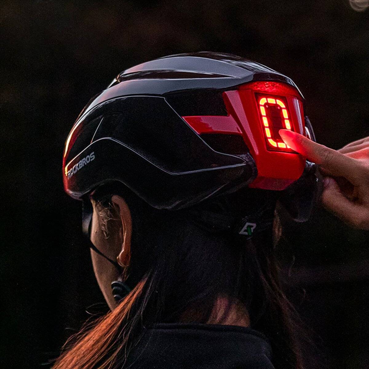 Casco da ciclismo Rockbros ZK-077 con illuminazione multidirezionale integrata, taglia 57–61 cm, nero-2