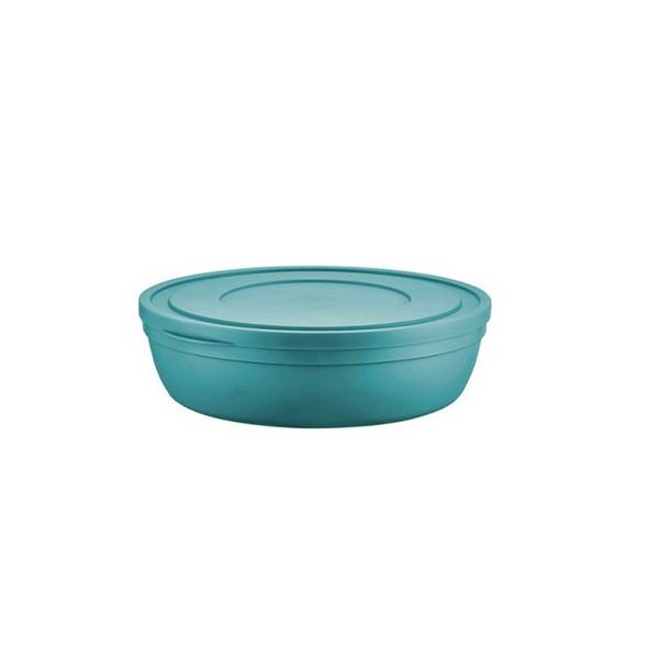 Contenitore piatto con coperchio da 1,0 l - salvaspazio e versatile, turchese