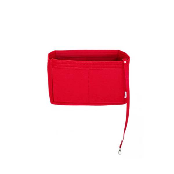 Inserto organizer in feltro per borse con scomparti, rosso, medio