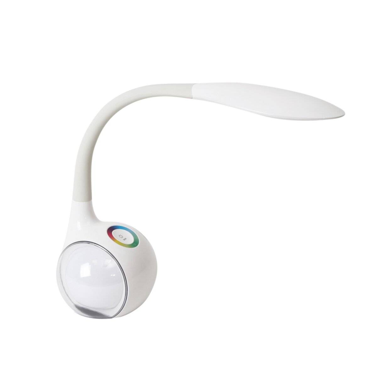 Lampada da scrivania a LED Platinum PDL20 da 6W con luce notturna, colore bianco.-2
