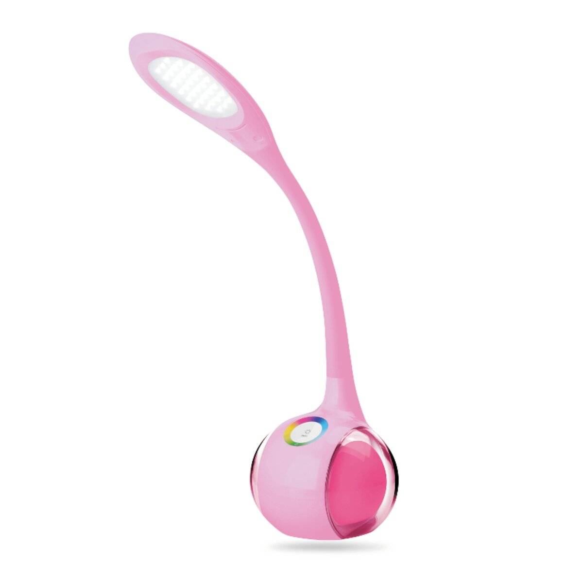 Lampada da scrivania a LED Platinum PDL20 da 6W con luce notturna, colore rosa.-1