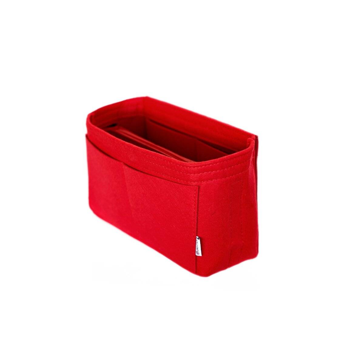 Inserto organizer in feltro per borse con scomparti, rosso, taglia S-1