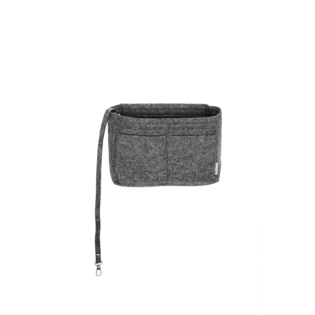 Inserto organizer in feltro per borse con scomparti, grigio, XS-0