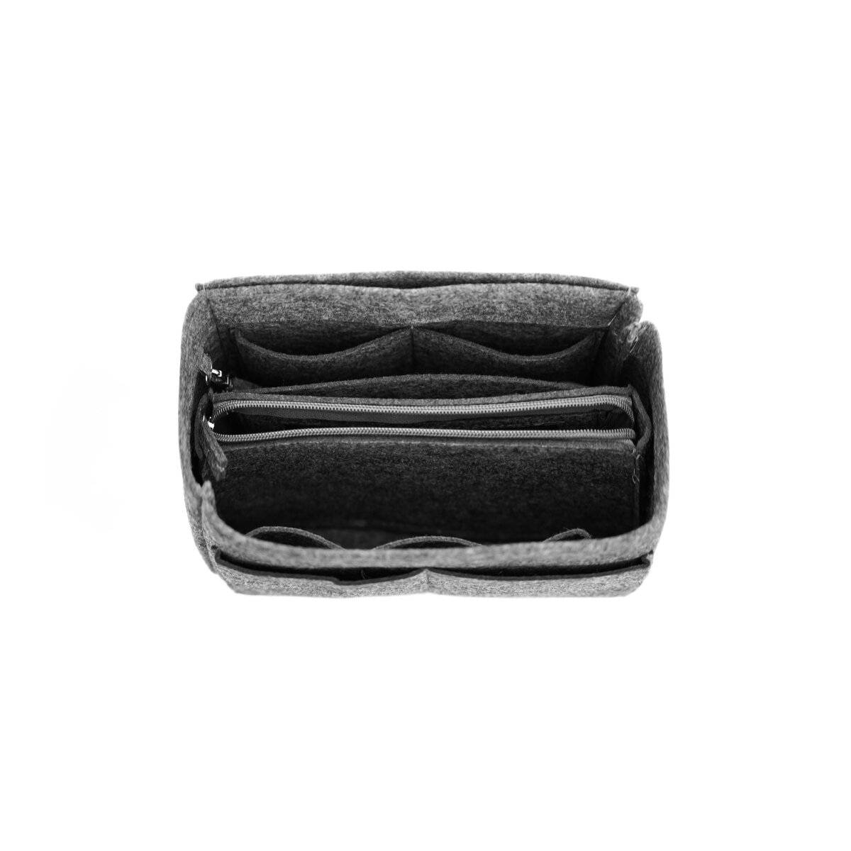 Inserto organizer in feltro per borse con scomparti, grigio, XS-2