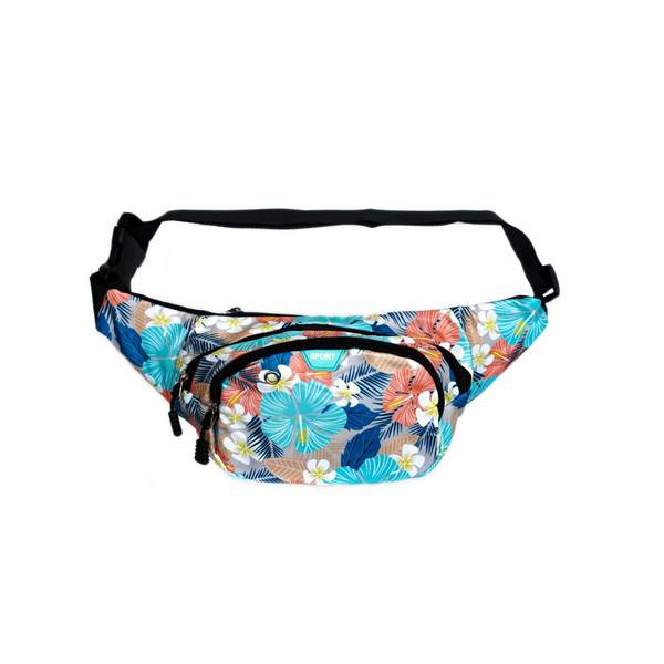 Borsa a tracolla/marsupio in poliestere con 3 scomparti, chiusura a zip sicura, design 9