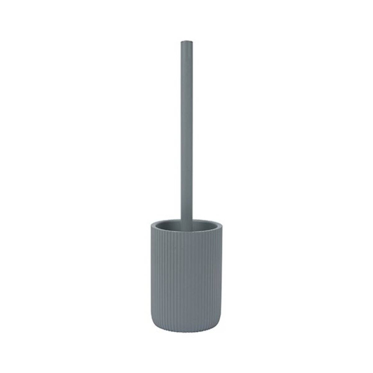 Scopa per WC Samos con manico in acciaio inox - Accessorio bagno moderno, grigio-0