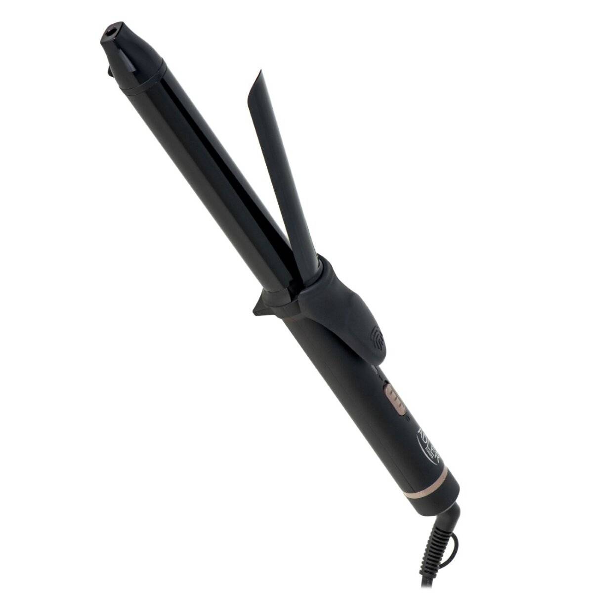 Ferro arricciacapelli Adler AD 2115 con rivestimento in ceramica, clip e cavo girevole - Nero-Oro-1