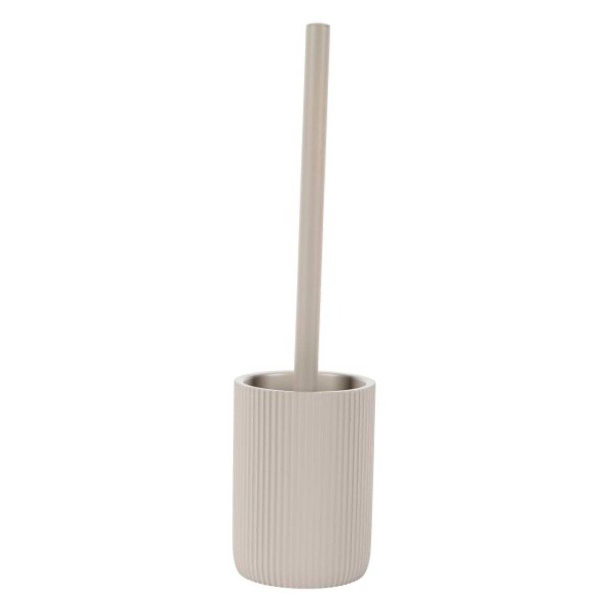Scopa per WC Samos con manico in acciaio inox - Accessorio bagno moderno, color tortora-0