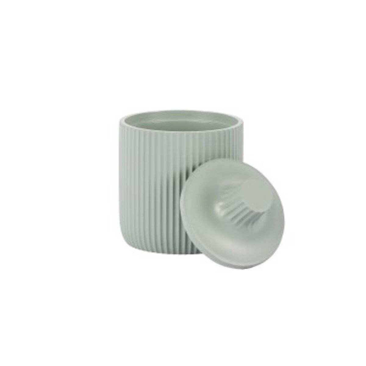 Scatola portaoggetti Samos - Organizer da bagno con coperchio, verde menta-1