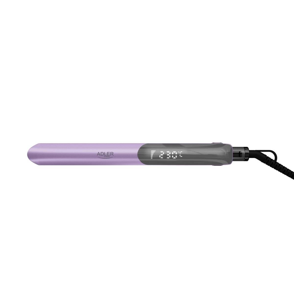 Piastra per capelli Adler AD 2329 con display LCD e 6 impostazioni di temperatura, 54W - Viola-0