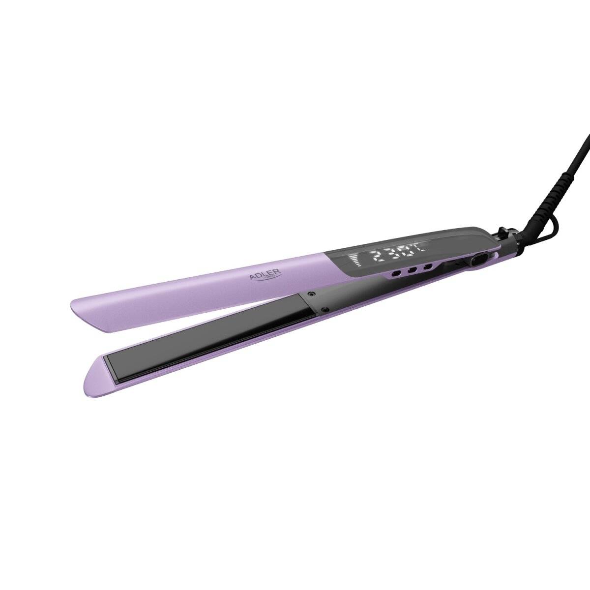Piastra per capelli Adler AD 2329 con display LCD e 6 impostazioni di temperatura, 54W - Viola-1