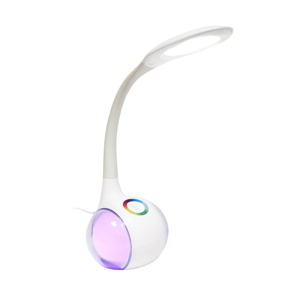 Lampada da scrivania a LED Platinum PDL20 da 6W con luce notturna, colore bianco.-3