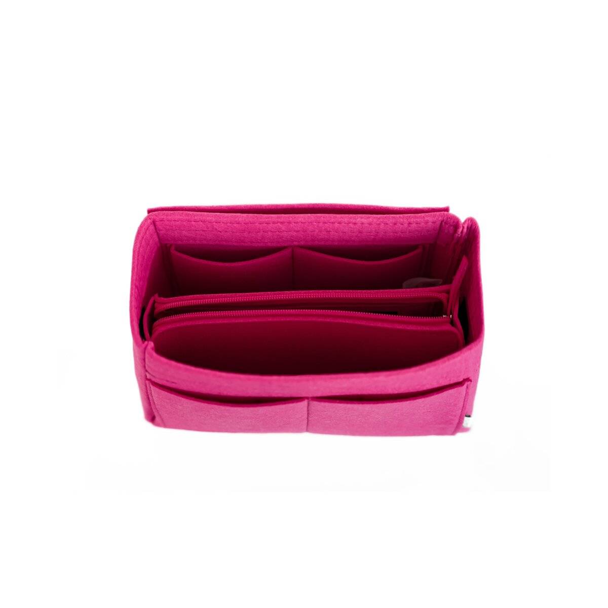Inserto organizer in feltro per borse con scomparti, fucsia, taglia XS-3