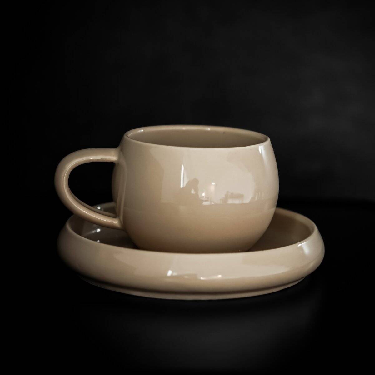 Set di 12 tazzine da caffè Lissa Bonna color beige con piattini, 215 ml-3