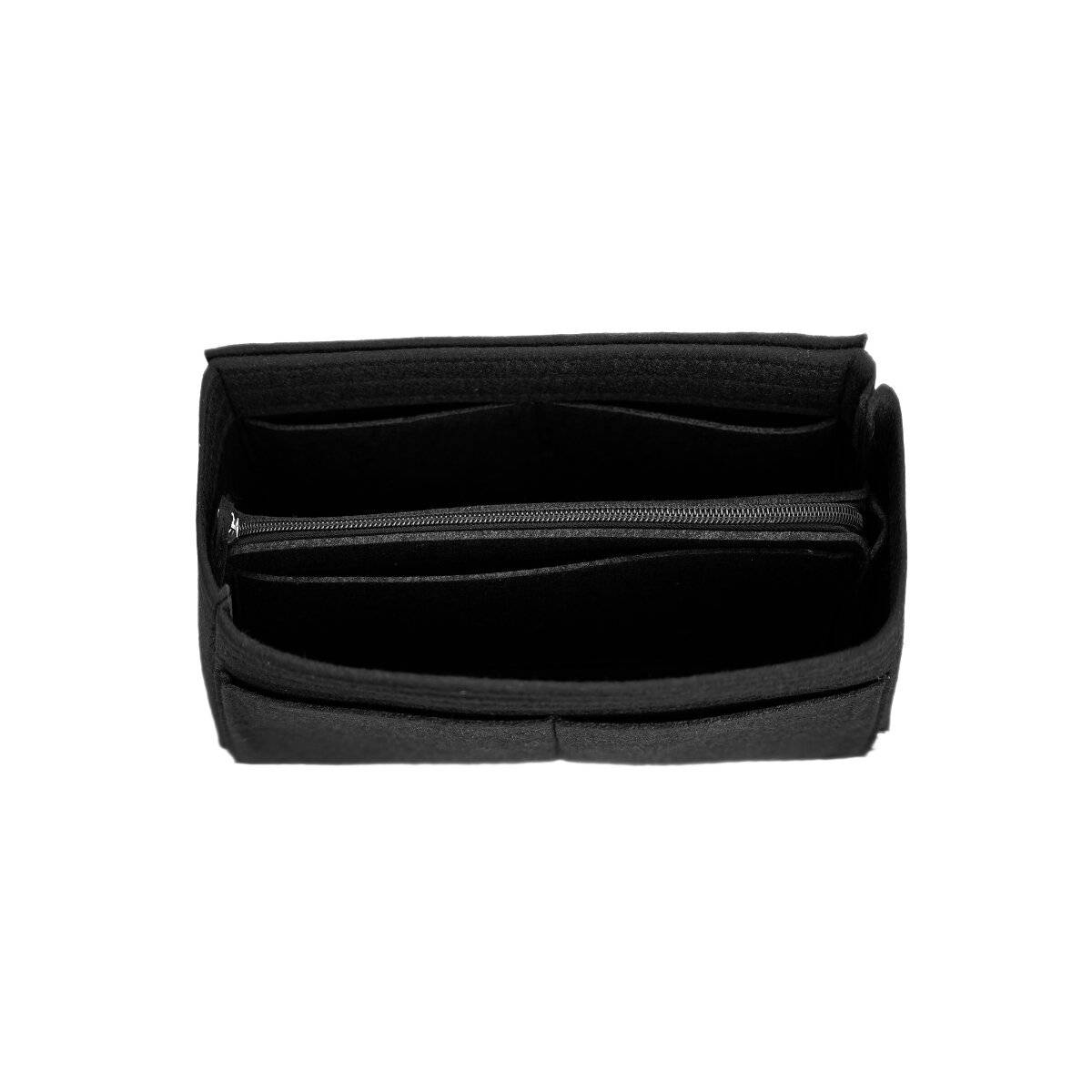 Inserto organizer in feltro per borse con scomparti, nero, taglia S-3