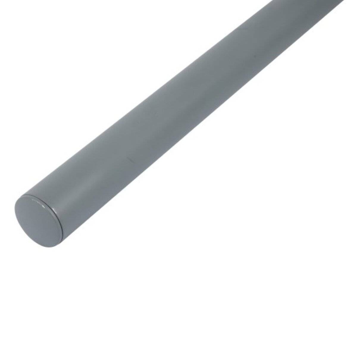 Scopa per WC Samos con manico in acciaio inox - Accessorio bagno moderno, grigio-3