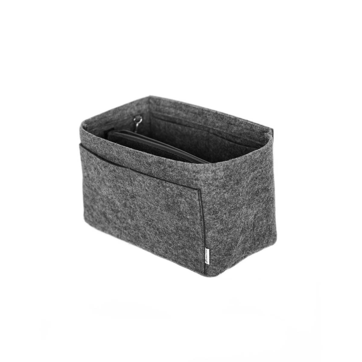 Inserto organizer in feltro per borse con scomparti, grigio, medio-1