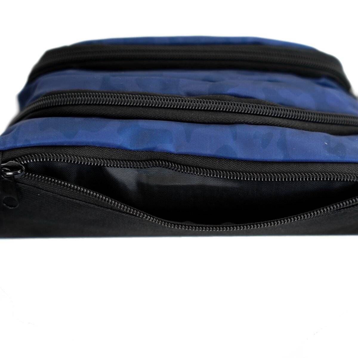 Borsa a tracolla/marsupio in poliestere con 3 scomparti, cerniera sicura, design 10-2