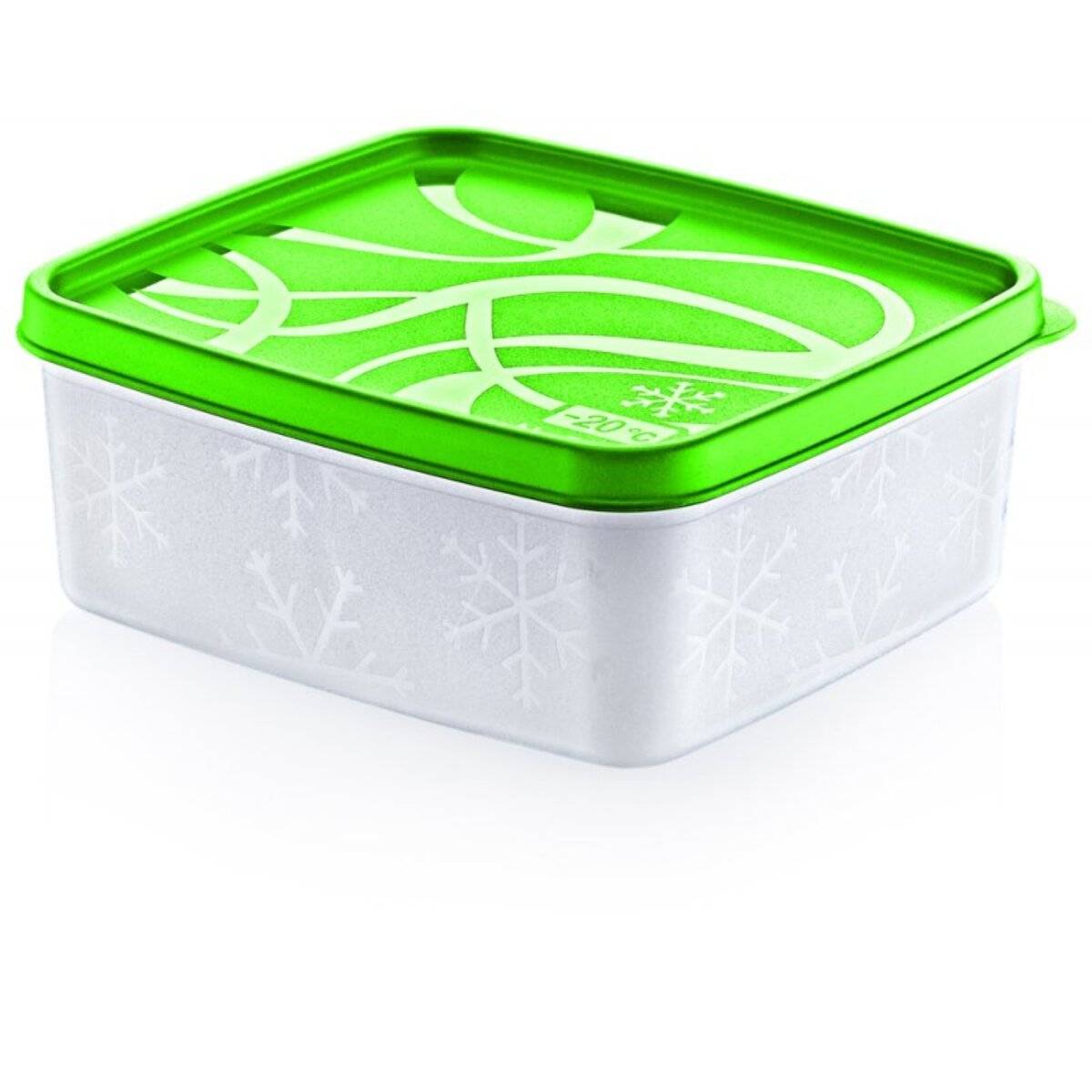 Contenitore per alimenti Alaska con funzione di congelamento rapido - Contenitore verde da 650 ml per congelatore-0