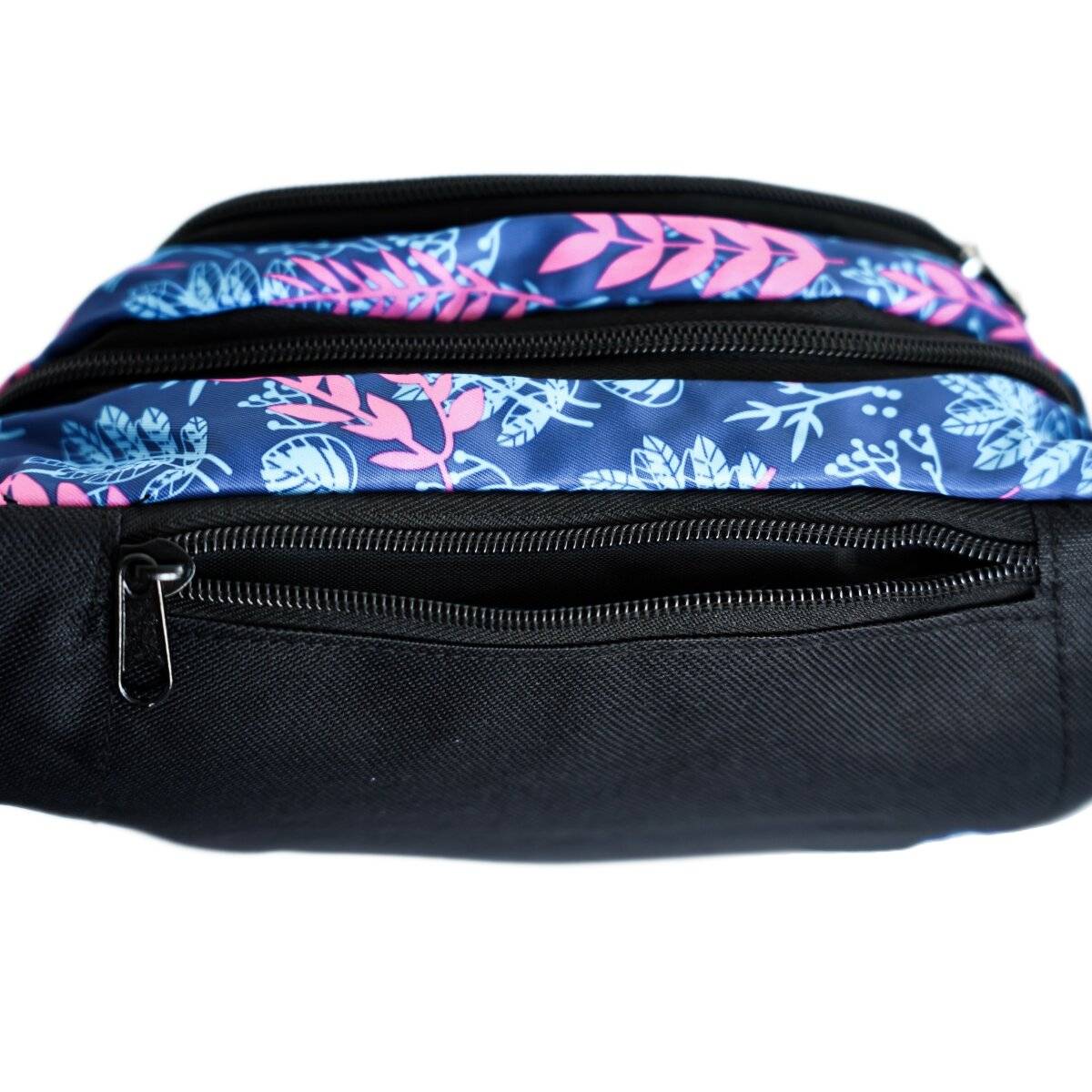Borsa a tracolla/marsupio in poliestere con 3 scomparti, chiusura a zip sicura, design 7-2