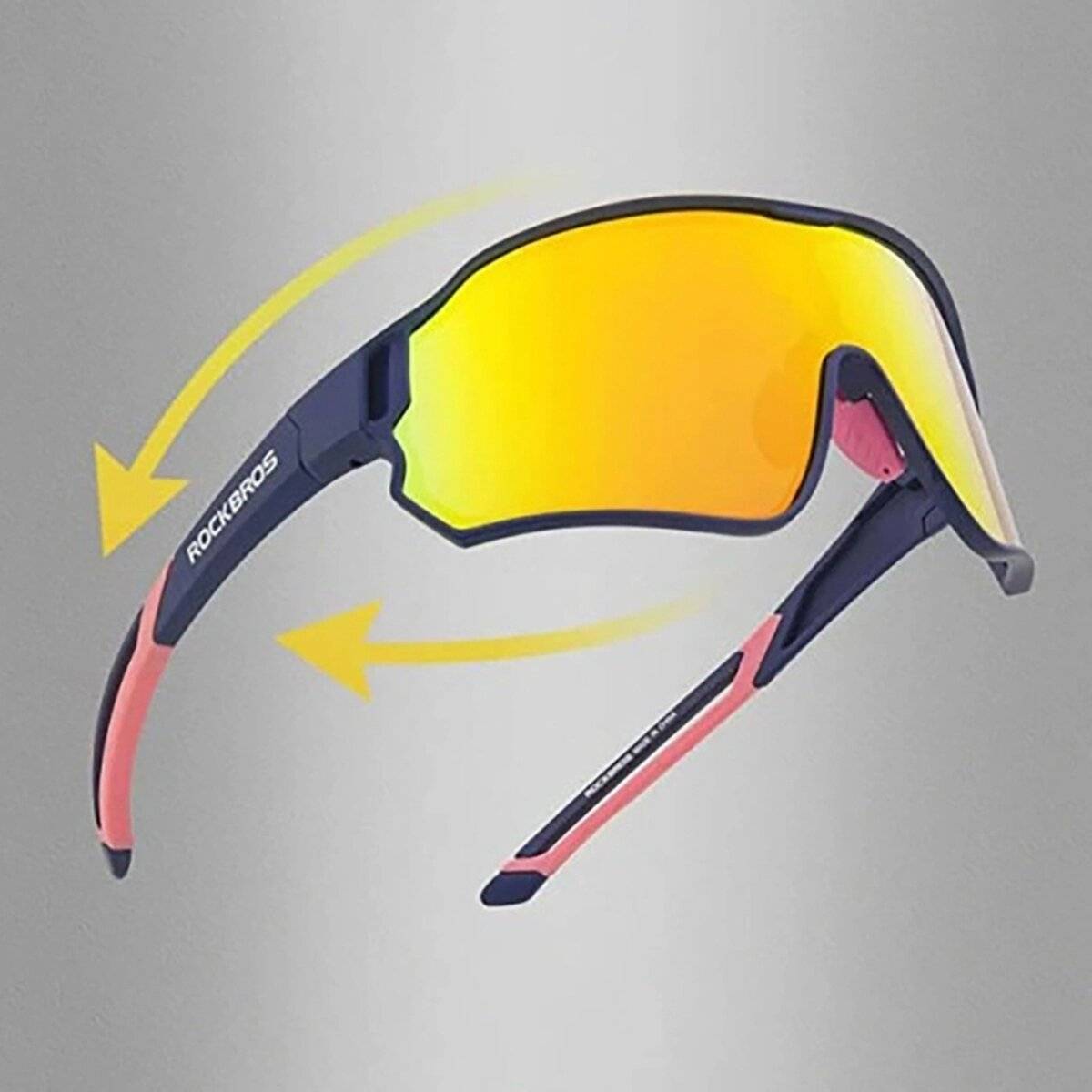 Occhiali da ciclismo polarizzati Rockbros 10134PL - Blu e rosa-4