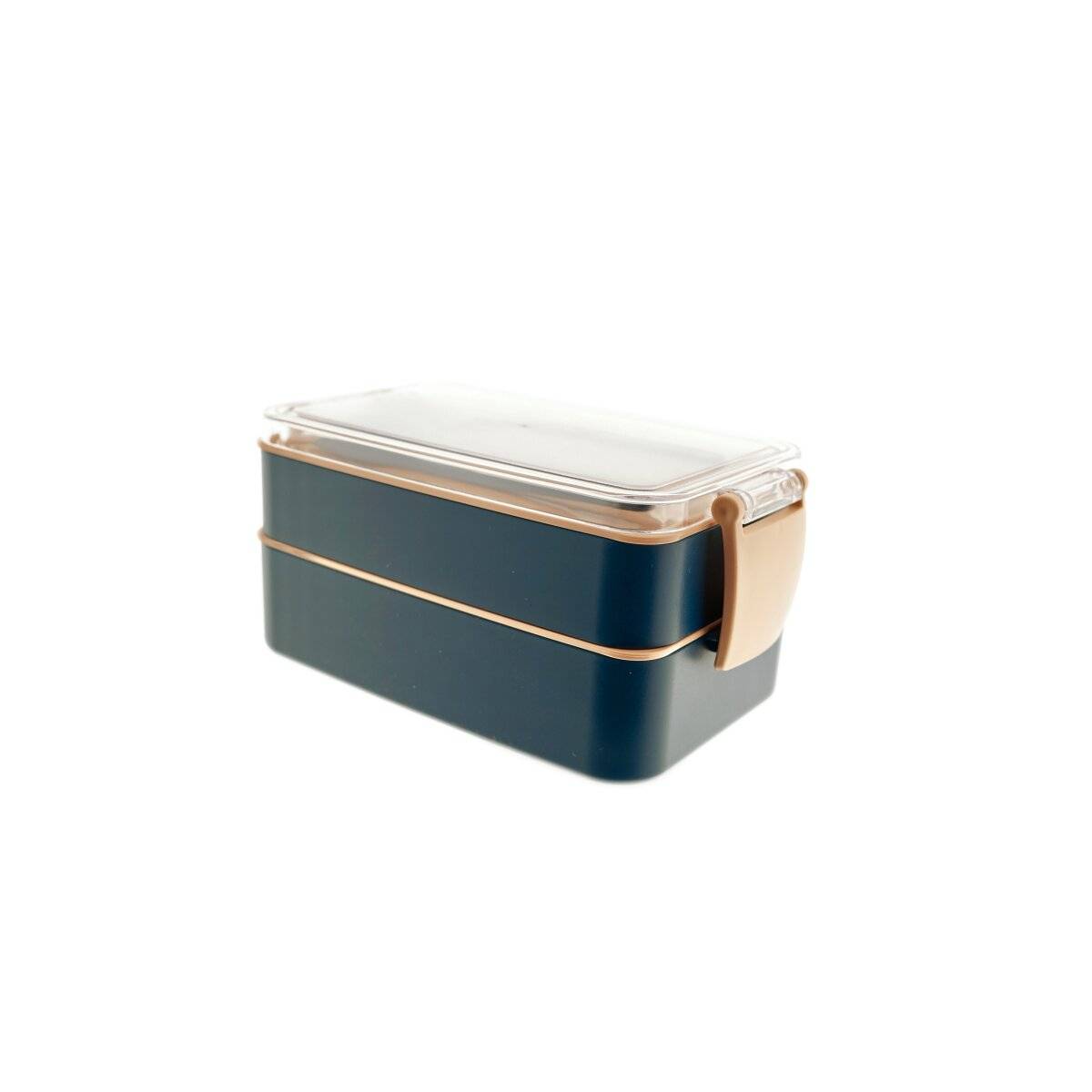 Portapranzo da 4 pezzi con scomparti e posate - ideale per la scuola e l'ufficio, blu scuro-rosa-3