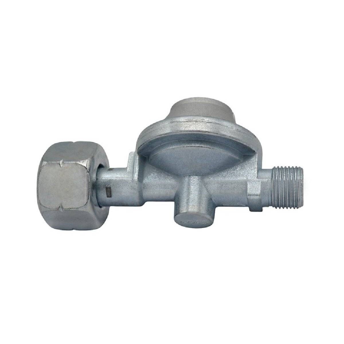 Regolatore di pressione del gas da 4 mbar per butano e propano, colore argento.-3