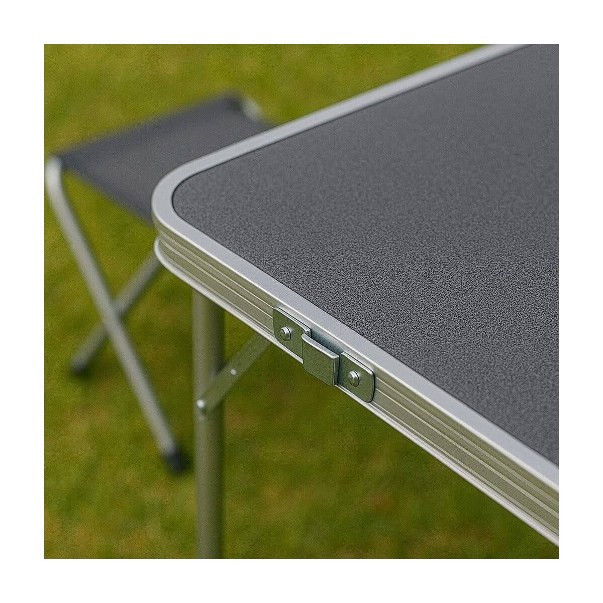 Greemotion Faro Camping Set - Tavolo pieghevole con sgabelli, regolabile in altezza e pieghevole-4