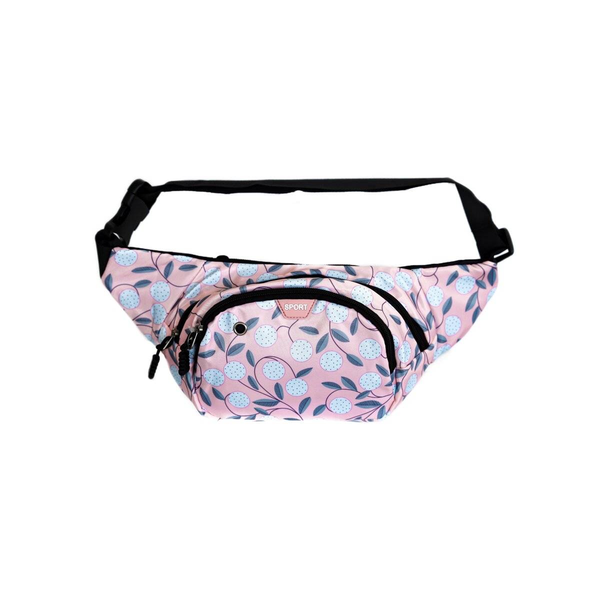 Borsa a tracolla/marsupio in poliestere con 3 scomparti, cerniera sicura, design 5-0