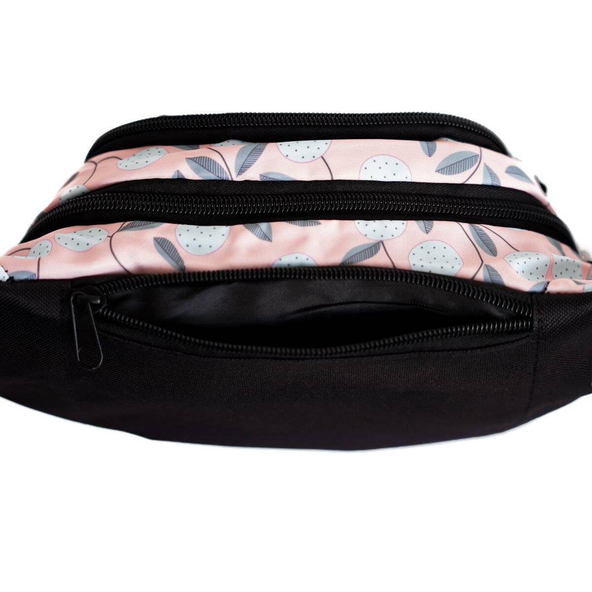 Borsa a tracolla/marsupio in poliestere con 3 scomparti, cerniera sicura, design 5-2