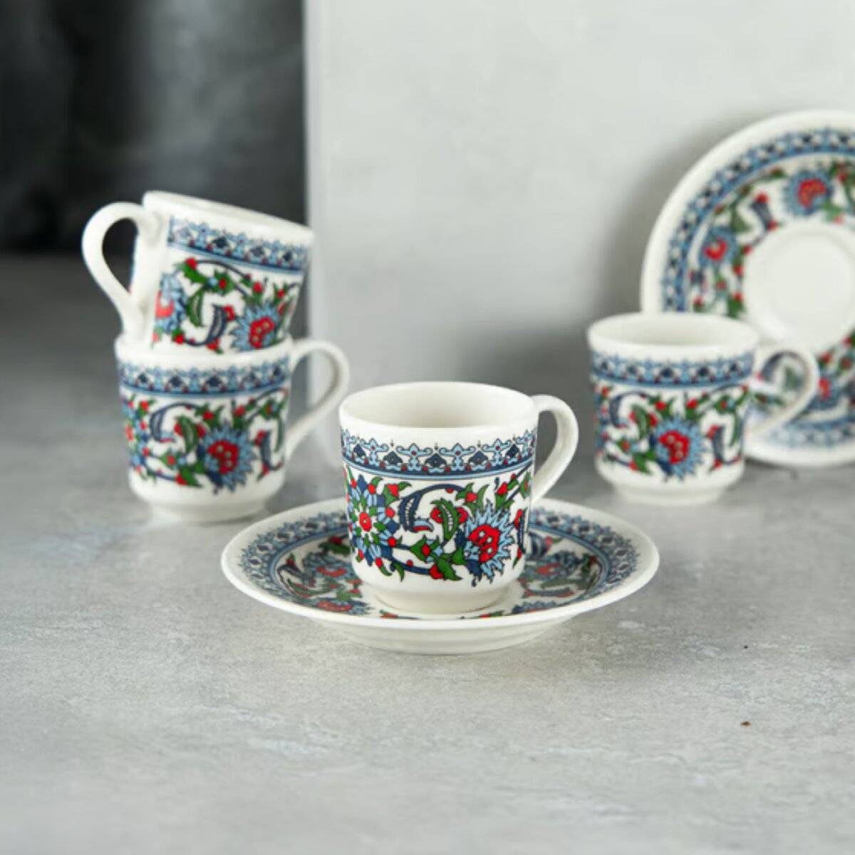 Set di 12 tazzine da moka Korkmaz Topkapi - Design orientale per 6 persone, 70 ml-2