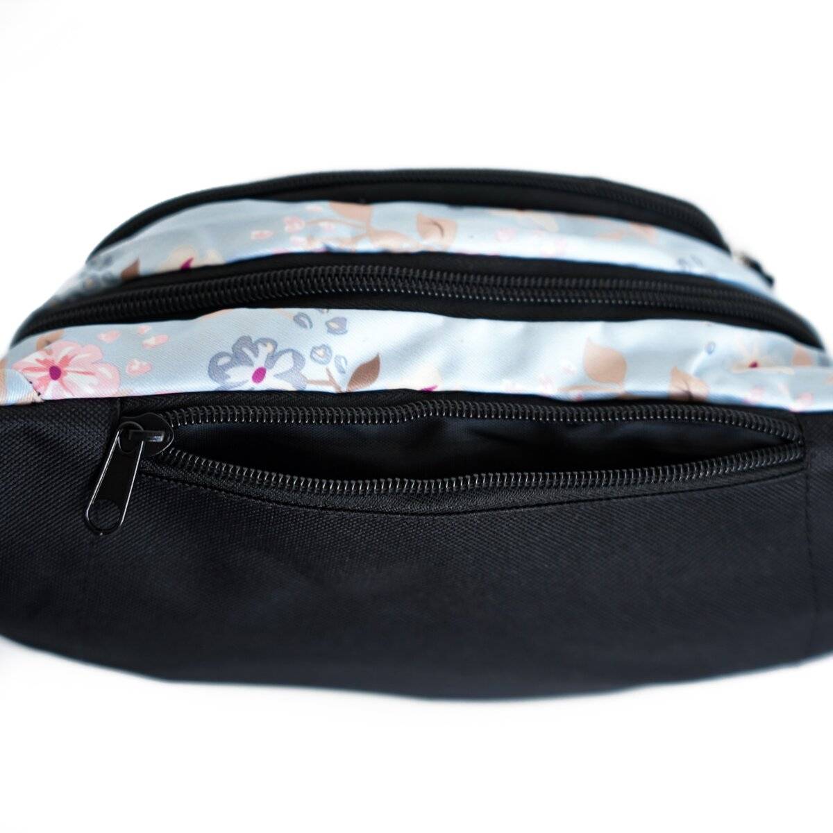 Borsa a tracolla/marsupio in poliestere con 3 scomparti, chiusura a zip sicura, design 6-2