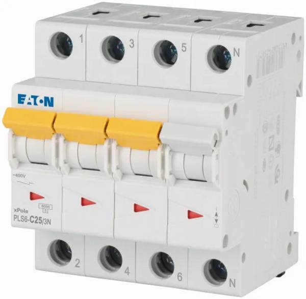 Eaton - 243020 - Miniature circuit breaker (MCB), 25 A, 3p+N, characteristic: C.