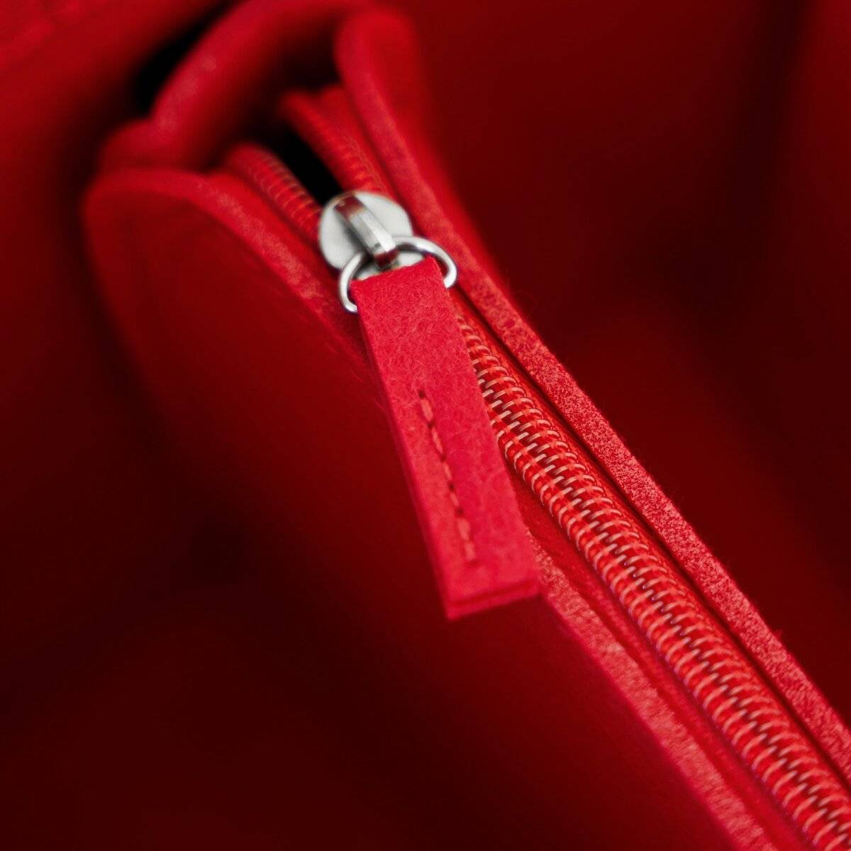 Inserto organizer in feltro per borse con scomparti, rosso, taglia S-3